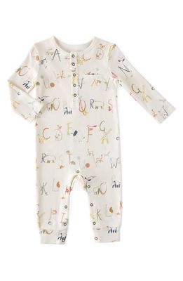 Pehr Henley Pocket Organic Cotton Romper in Beige 