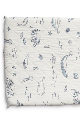 Pehr Life Aquatic Brushed Cotton Changing Pad Cover in Marine Blue