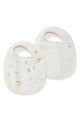 Pehr Magical Forest 2-Pack Bib Set in Grey