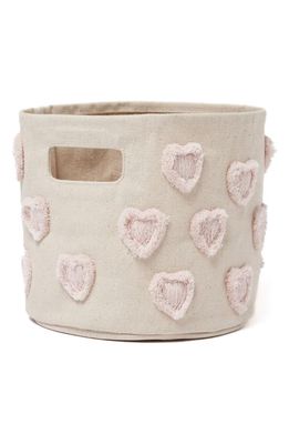 Pehr Mon Cheri Mini Canvas Bin in Beige/Pink