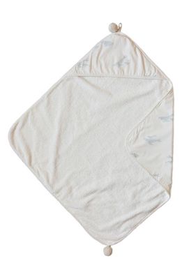 Pehr Organic Cotton Hooded Towel in Follow Me Whale