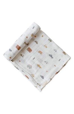 Pehr Print Organic Cotton Swaddle in Rush Hour