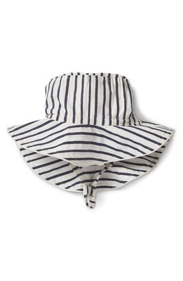 Pehr Stripe Organic Cotton Bucket Hat in Stripes Away Ink Blue