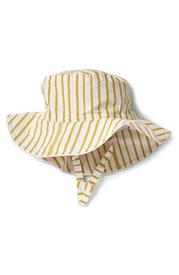 Pehr Stripe Organic Cotton Bucket Hat in Stripes Away Marigold