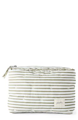 Pehr Stripes Away Organic Cotton On the Go Pouch in Stripes Away Olive