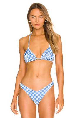 PEIXOTO Fifi Bikini Top in Blue