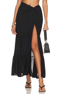 PEIXOTO Valentina Maxi Skirt in Black