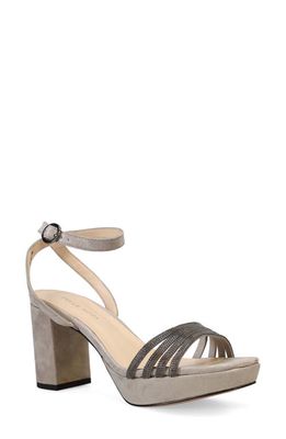 Pelle Moda Aliana Ankle Strap Sandal in Pewter 