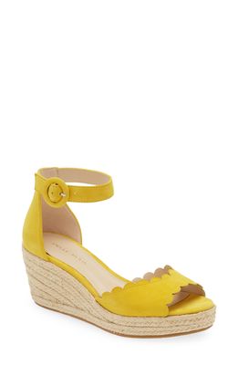 Pelle Moda Krisa Scalloped Wedge Sandal in Lemon