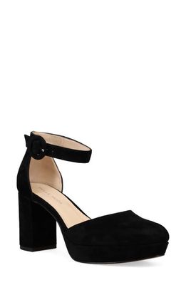 Pelle Moda Lenor Block Heel Platform Pump in Black