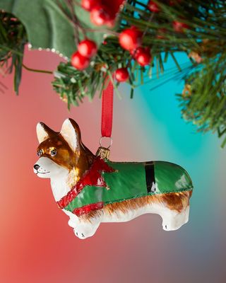 Pembroke Welsh Corgi Dog in Pajamas Christmas Ornament