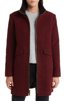 Pendleton Camden Wool Blend Topper Coat in Charcoal Herringbone