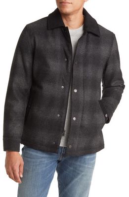 Pendleton Front Range Water Resistant Wool Blend Shirt Jacket in Black/Charcoal Ombre