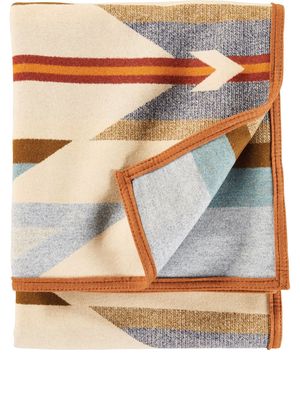 Pendleton geometric-print jacquard blanket - Neutrals