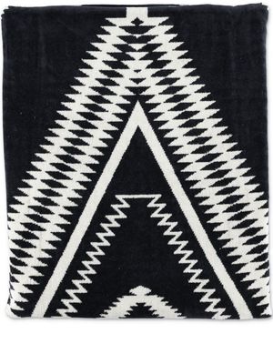 Pendleton geometric-print spa towel - Black