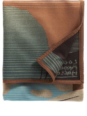 Pendleton graphic-print jacquard blanket - Brown