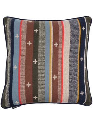 Pendleton jacquard-panel knit pillow - Brown