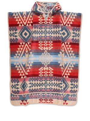 Pendleton jacquard-pattern cotton towel - Red