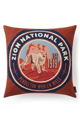 Pendleton National Park Embroidered Accent Pillow in Red Multi