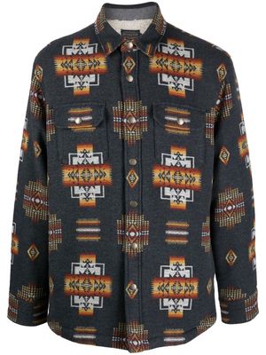 Pendleton Sherpa cotton shirt jacket - Blue