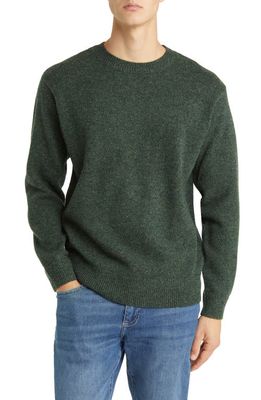 Pendleton Shetland Wool Crewneck Sweater in Dark Fir