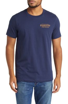 Pendleton Vintage Logo Graphic T-Shirt in Navy /Gold