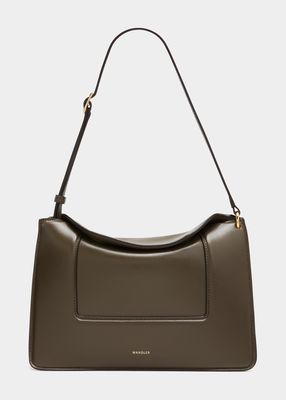 Penelope Fold-Over Flap Leather Shoulder Bag