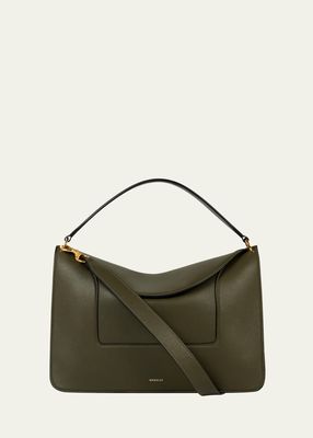 Penelope Grained Leather Shoulder Bag