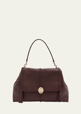 Penelope Medium Top-Handle Bag in Smooth Grained Leather