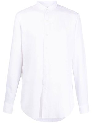 PENINSULA SWIMWEAR band-collar detail shirt - White