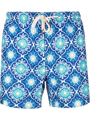 PENINSULA SWIMWEAR floral-print swim shorts - Blue