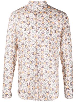 PENINSULA SWIMWEAR geometric-print long-sleeve shirt - Neutrals