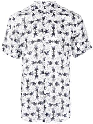 PENINSULA SWIMWEAR geometric-print short-sleeve shirt - White