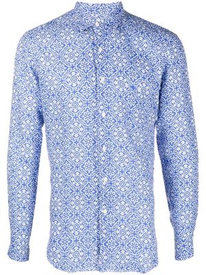 PENINSULA SWIMWEAR graphic-print long-sleeve shirt - Blue