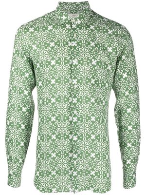 PENINSULA SWIMWEAR graphic-print long-sleeve shirt - Green