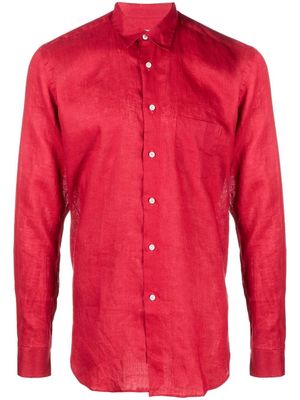 PENINSULA SWIMWEAR long-sleeve button-up shirt - Red