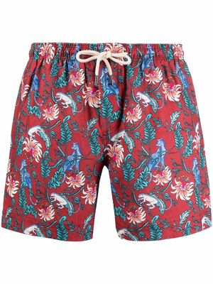 PENINSULA SWIMWEAR malindi floral-print swimming shorts - Red