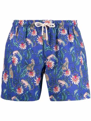 PENINSULA SWIMWEAR malindi floral- printed swimming shorts - Blue
