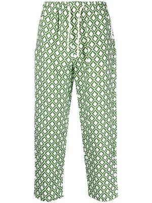 PENINSULA SWIMWEAR patterned cropped trousers - Green