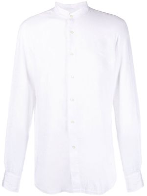 PENINSULA SWIMWEAR plain band-collar shirt - White