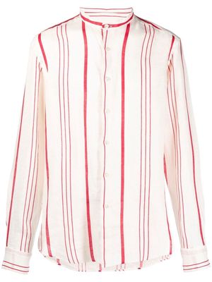 PENINSULA SWIMWEAR stripe-print long-sleeved shirt - White