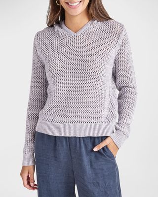 Penny Hooded Cotton Knit Sweater