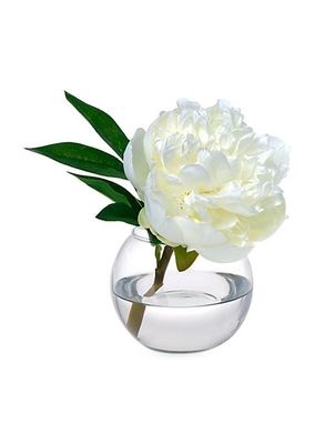 Peony Blossom In Glass Bowl
