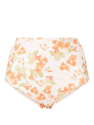 peony Peony floral-print bikini bottoms - Neutrals