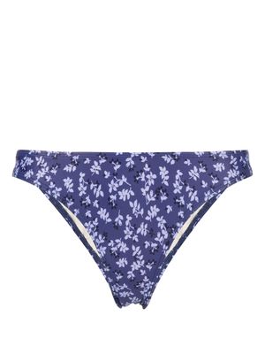 peony Periwinkle floral-print bikini bottoms - Blue