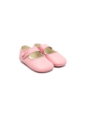 Pèpè Amy button strap crib shoes - Pink