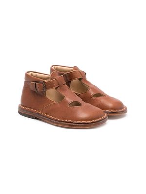 Pèpè closed-toe leather sandals - Brown