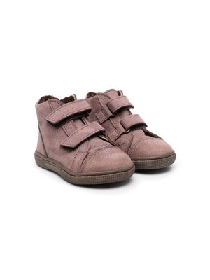 Pèpè high-top touch-strap sneakers - Brown