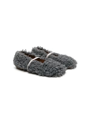 Pèpè Joda Sherpa ballerina shoes - Grey