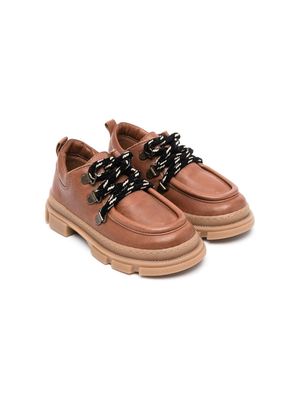 Pèpè lace-up deck shoes - Brown